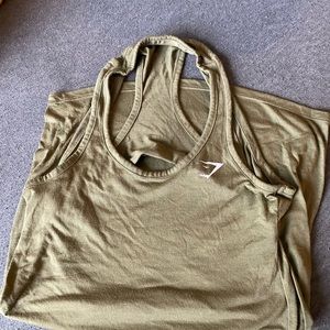 Gymshark tank top olive green Small